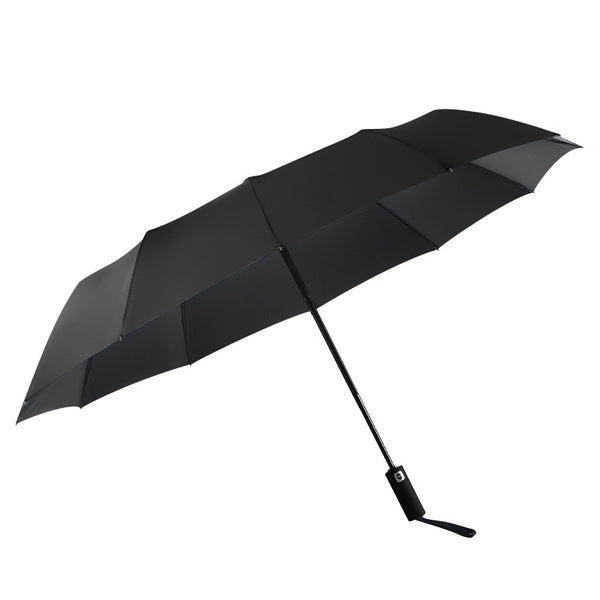 Black--extra large size 24 ribs [fully automatic umbrella resistant to strong winds]